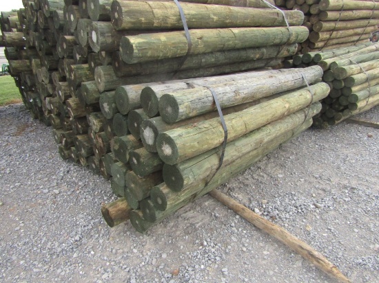 Approx 25 7inx7ft Treated Wood Posts