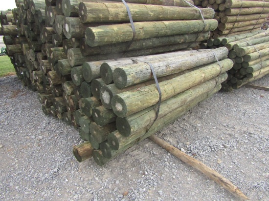 Approx 25 7inx7ft Treated Wood Posts