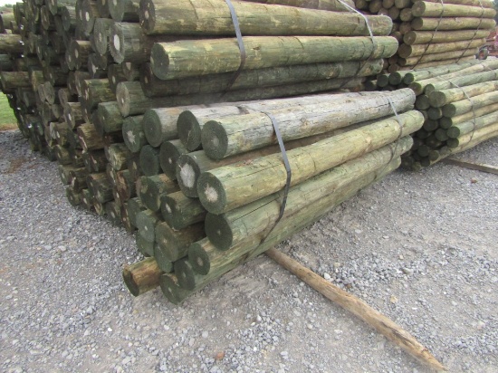 Approx 25 7inx7ft Treated Wood Posts