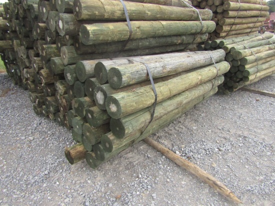 Approx 25 7inx7ft Treated Wood Posts