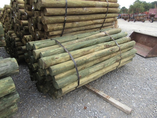Approx 60-4inx7.5ft Treated Wood Posts