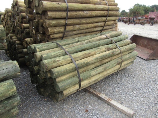 Approx 60-4inx7.5ft Treated Wood Posts