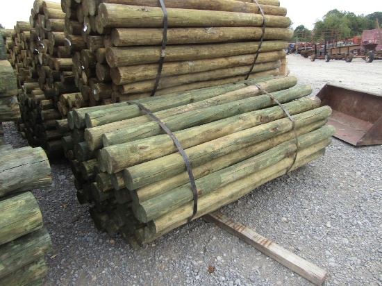 Approx 60-4inx7.5ft Treated Wood Posts