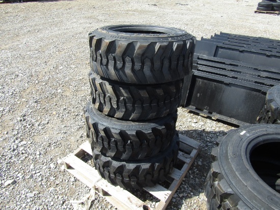 (4) New 10-16.5 Skid Steer Tires