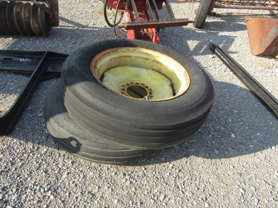 (2) 9.00-24 Tires and Wheels