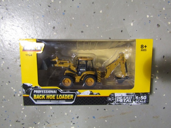 NEW HUINA 1/50TH DIE CAST BACKHOE
