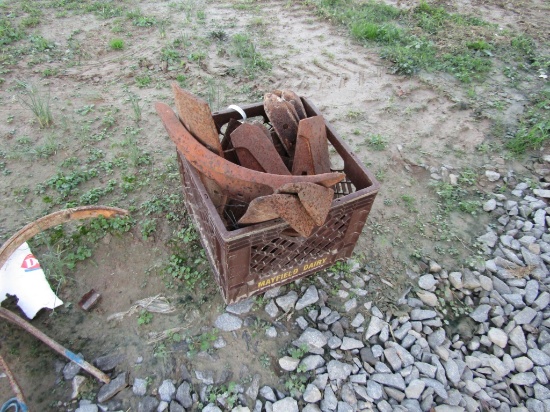 CRATE OF CHISEL AND PLOW POINTS