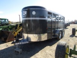 2023 16FT CORNPRO BUMPERHITCH STOCK TRAILER - LIKE NEW