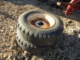 (2) 7.75-14 4LUG IMPLEMENT TIRES AND WHEELS