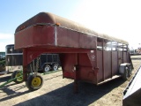 16FT CIRCLE W GOOSENECK STOCK TRAILER - NO TITLE