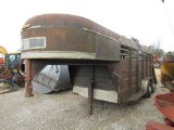 16FT GOOSENECK STOCK TRAILER - NO TITLE