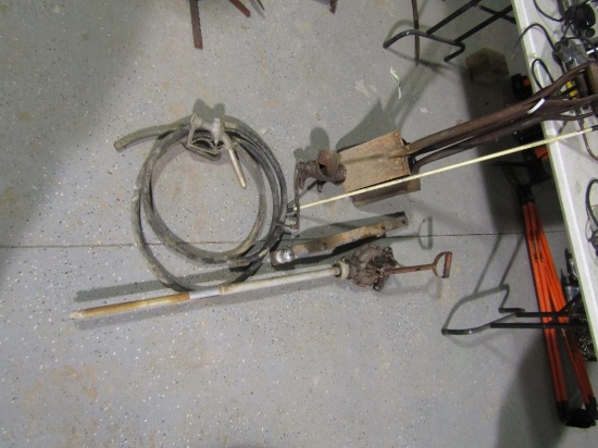 SHOVELS - FUEL PUMP - DRAWBAR - MEAT GRINDER - ALL ONE PRICE