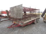 16FT BUMPERHITCH TRAILER W/ TRAY RACKS - NO TITLE