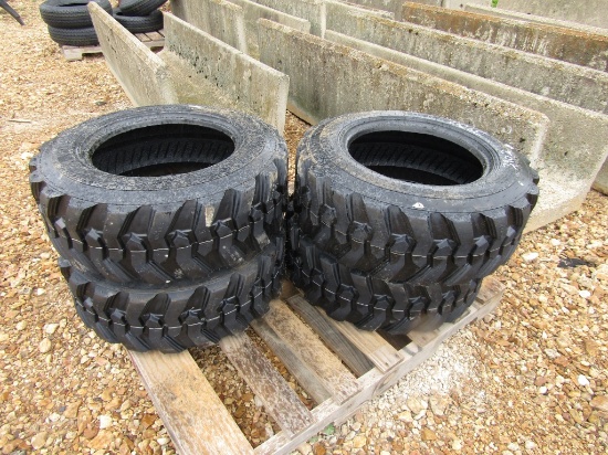 (4) NEW 10-16.5 SKID STEER TIRES - ALL ONE PRICE