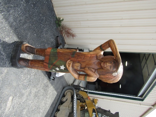 6FT WOODEN INDIAN