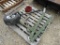 PALLET OF TIRE - JACK - HITCH  - AND MISC