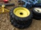 (2) 8.3/24 8 LUG RIMS AND TIRES - ALL ONE PRICE
