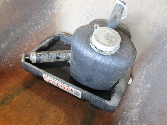 GREASE GUN, OIL CHANGE PAN, TANK - ALL ONE PRICE