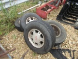 (4) 265/75R16 CHEVY TIRES AND RIMS - ALL ONE PRICE
