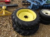 (2) 8.3/24 8 LUG RIMS AND TIRES - ALL ONE PRICE