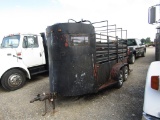 14FT BUMPERHITCH STOCK TRAILER - NO TITLE