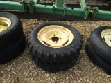 (2) 4 LUG RAKE TIRES AND RIMS - BOTH ONE PRICE
