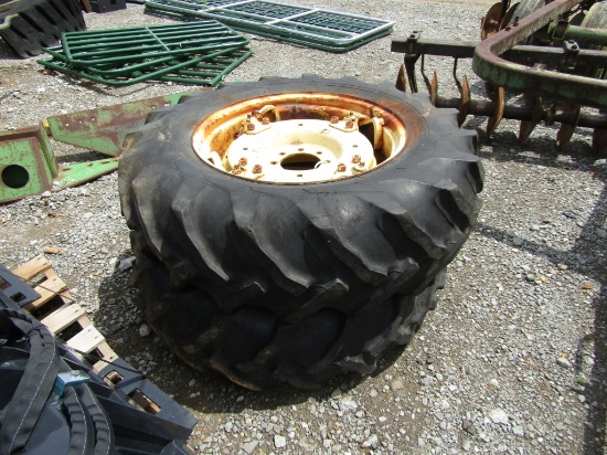 (2) 14.9/28 TRACTOR TIRES AND RIMS - BOTH ONE PRICE
