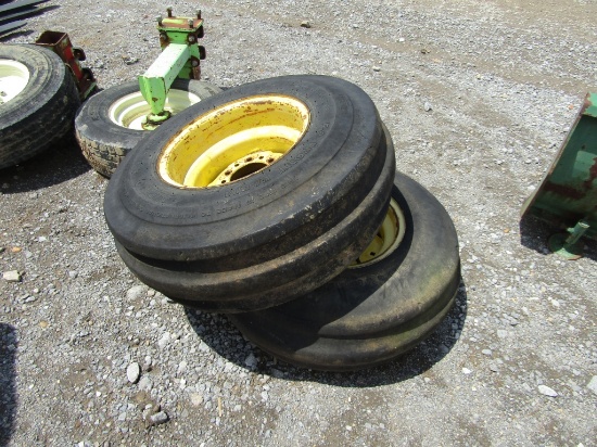 (2) 11L-15 TRACTOR TIRES AND RIMS - BOTH ONE PRICE