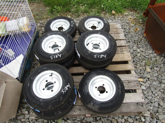 PALLET OF 4.00/8 TIRES AND RIMS - SELLING FOR FFA