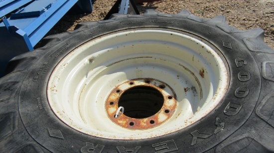 (2) 18.4-26 GOODYEAR TRACTOR TIRES AND RIMS - BOTH ONE PRICE