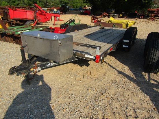 16FT LONE WOLF BUMPERHITCH TRAILER W/ RAMPS AND WINCH - NO TITLE
