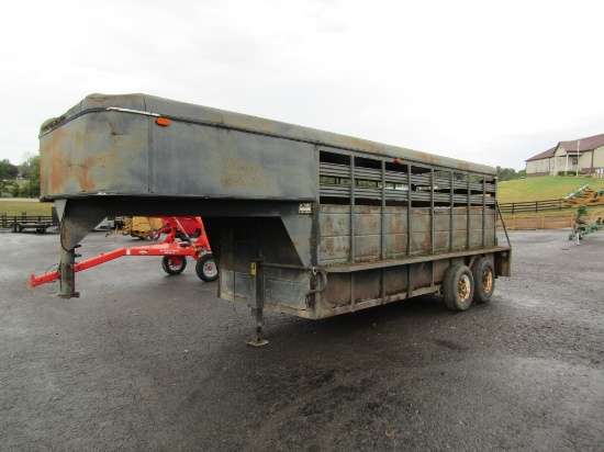 16FT GOOSENECK STOCK TRAILER - NO TITLE