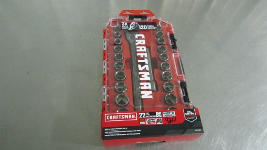 NEW 22PC CRAFTSMAN 1/2'' SAE/METRIC SOCKET SET