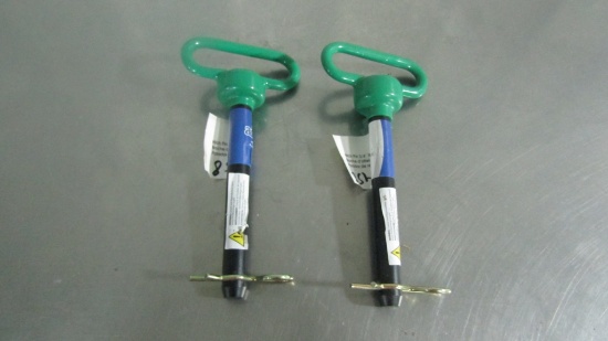 (2) NEW 3/4'' X 6'' GREEN HANDLE PULL PINS - BOTH ONE PRICE