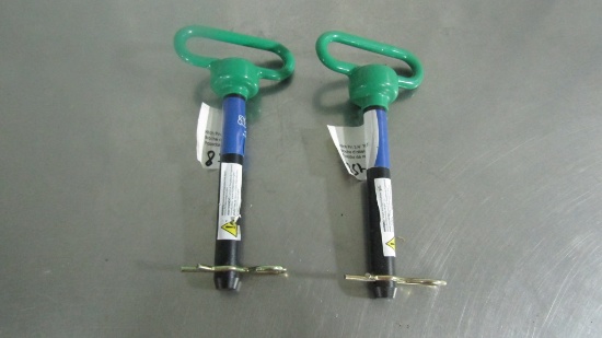 (2) NEW 3/4'' X 6'' GREEN HANDLE PULL PINS - BOTH ONE PRICE