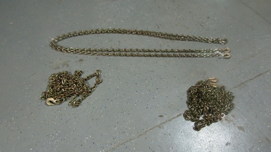 (3) New 20ft 5/16'' Grade 80 Chains - 3x Times The Price
