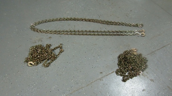 (3) New 20ft 5/16'' Grade 80 Chains - 3x Times The Price
