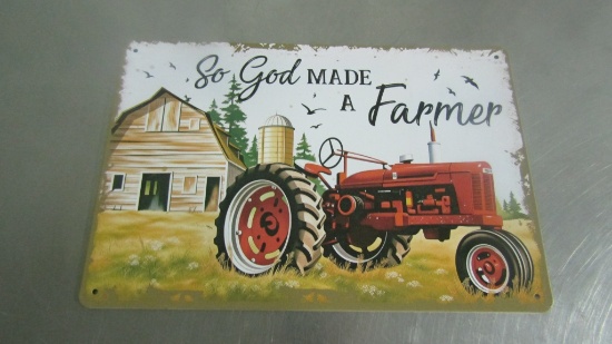 ' SO GOD MADE A FARMER'' METAL SIGN