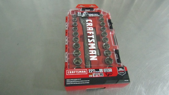 NEW 22PC CRAFTSMAN 1/2'' SAE/METRIC SOCKET SET