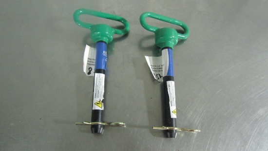 (2) NEW 3/4'' X 6'' GREEN HANDLE PULL PINS - BOTH ONE PRICE