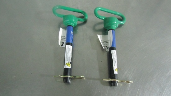(2) New 3/4'' X 6'' Green Handle Pull Pins - Both One Price