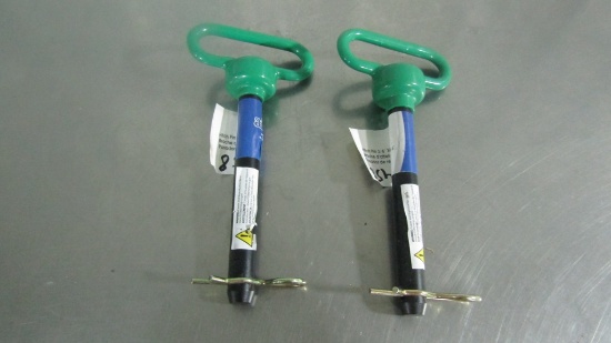 (2) New 3/4'' X 6'' Green Handle Pull Pins - Both One Price