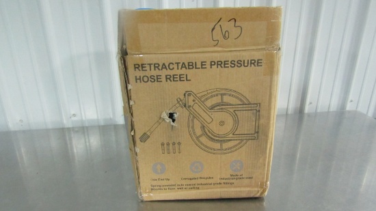 New 1/4'' X 60ft Retracable Pressure Washer Hose And Reel