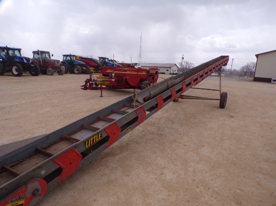 LITTLE GIANT FLIGHT ELEVATOR W/ DRAG HOPPER AND DOWN SPOUT