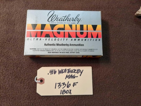 .416 WEATHERBY MAGNUM (MAG) ULTRA-VELOCITY AMMUNITION