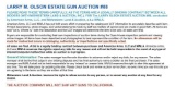 TERMS & CONDITIONS OF OLSON GUN AUCTION #8 ** DO NOT BID ON THIS LOT - INFORMATION ONLY **
