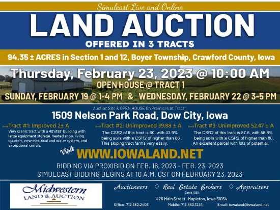 Land Sale Auction - Ehlers Farms