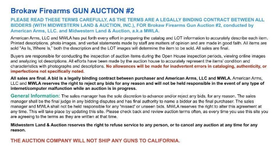 TERMS & CONDITIONS OF AUCTION ** DO NOT BID ON THIS **