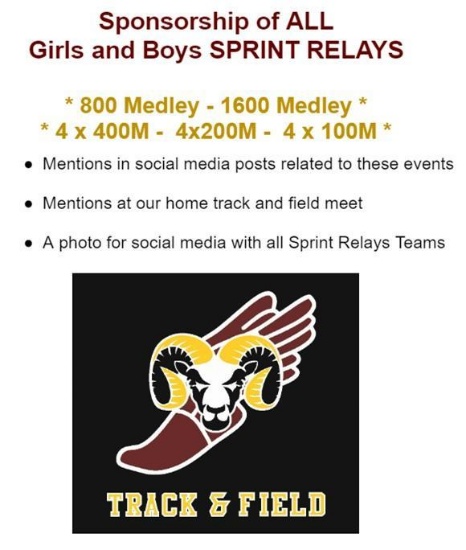 SPONSORSHIP OF ALL TRACK & FIELD MVAOCOU GIRLS & BOYS SPRINTING RELAY EVENTS