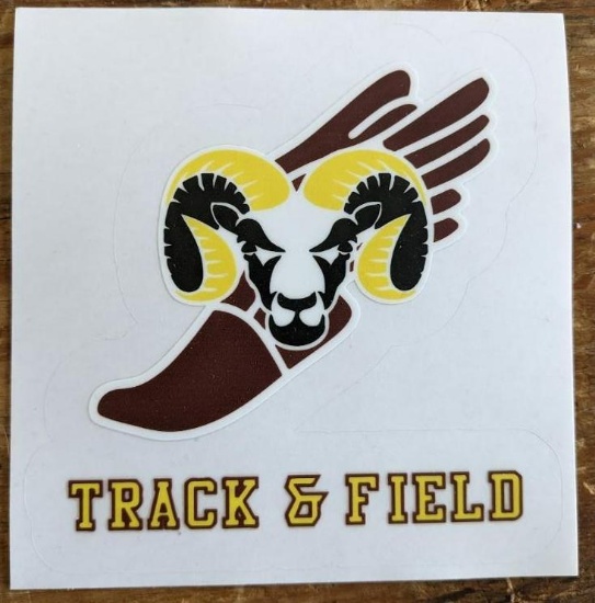 RAMS TRACK & FIELD DECAL - LIMITED EDITION